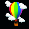 rainbow lady baloon symbol