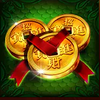 red bird and golden dragon coins symbol