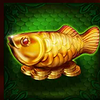 red bird and golden dragon fish symbol