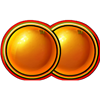 red hot eruption double orange symbol