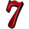 red white and blue 7 symbol