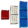 red white and blue bars symbol