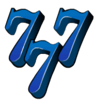red white and blue triple7 symbol