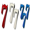 red white and blue triple7s symbol
