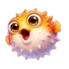 reef riches puffer fish symbol