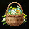 retro easter basket symbol