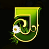 retro easter j symbol
