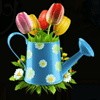 retro easter watering can symbol