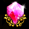 retro gems pink symbol