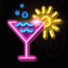 retro party cocktail symbol