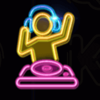 retro party dj symbol