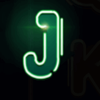 retro party j symbol