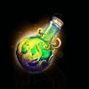 retro pumpkin potion symbol
