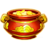 rings of prosperity gold pot red symbol