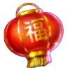 rising rockets emperor red fortune lantern symbol