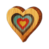robin in the woods heart symbol