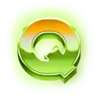 rocket eruption triple blast letter q symbol