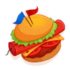 rocket men hamburger symbol