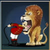 roll up roll up lion and master symbol