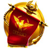 roman legion flaming link flag symbol