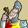 royal banquet knife and meat symbol