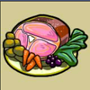 royal banquet meat and veggies symbol
