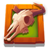 rusty and curly skull symbol