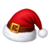 santa christmas bells hold and win hat symbol