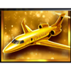 santa in vegas airplane gold symbol