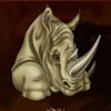savanna sunrise deluxe rhino symbol