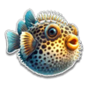 sea fantasy pufferfish symbol
