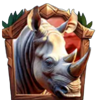 serengeti sunrise hold and earn rhino symbol