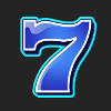 seven classic slot blue 7 symbol