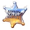 silver bullet bandit collect em badge symbol