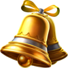 silver coins bell symbol