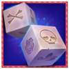 skull carnival dices symbol
