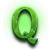 skull carnival green q symbol