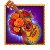 skull carnival mariachi guitar symbol