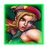 slot fighter blonde red green symbol