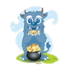 slot monsters blue monster with tail symbol