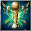 soccer shootout trophy symbol