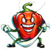 spin and dice angry pepper symbol