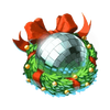 spinions xmas party disco glob symbol