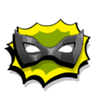 spinman superhero mask symbol