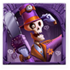 spooky circus skeleton symbol