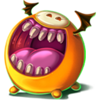 spooky spooky orange monster symbol