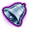 sticky diamonds flaming link bell symbol