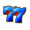 sticky stacked fire 7 77 blue symbol