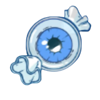 sweet monster blue eyeball symbol