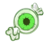sweet monster green eyeball symbol